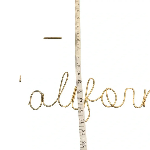 Gold metal california wall hanging - Picture 7 of 12